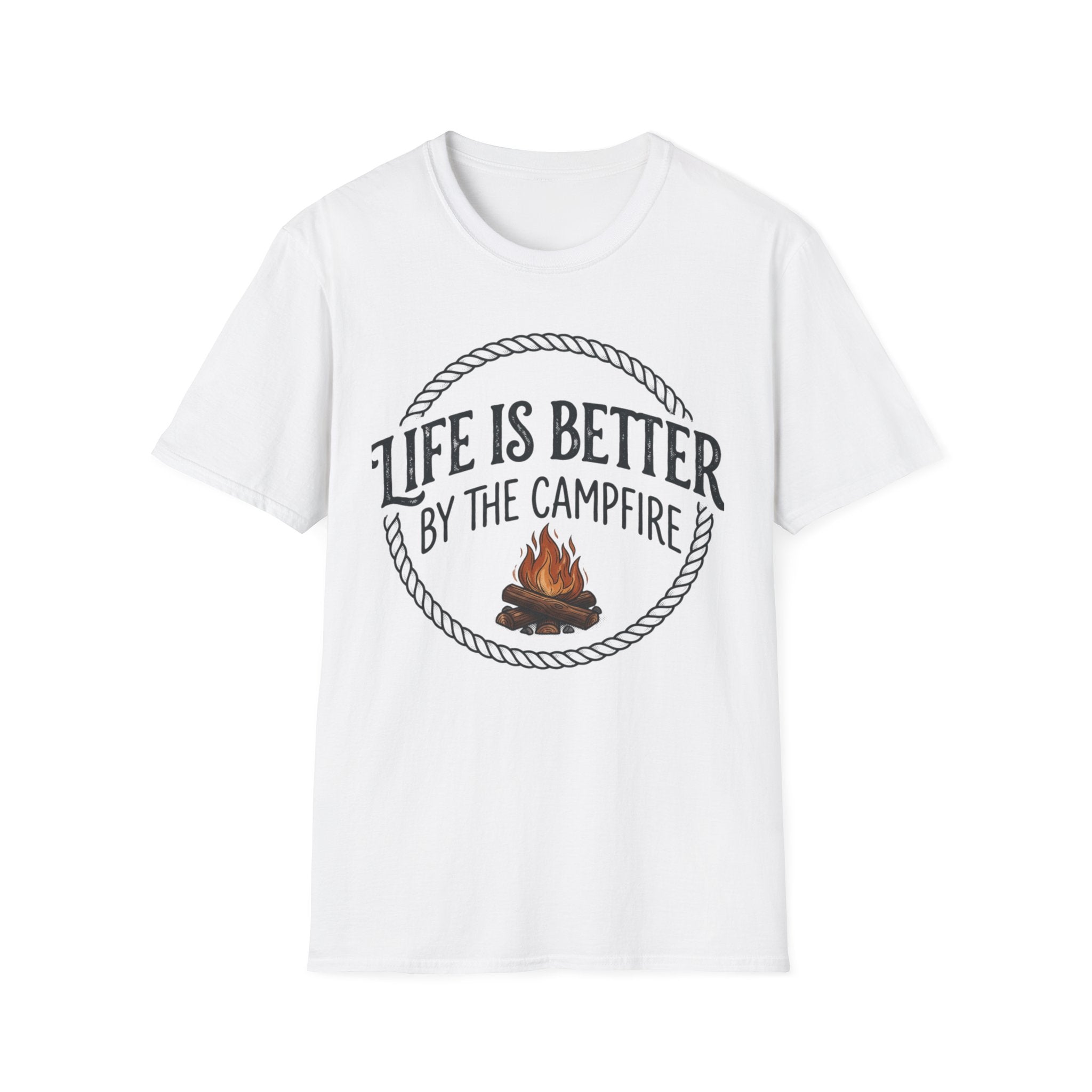 Campfire T-Shirt — "Life Is Better by the Campfire" Outdoor Camping Tee