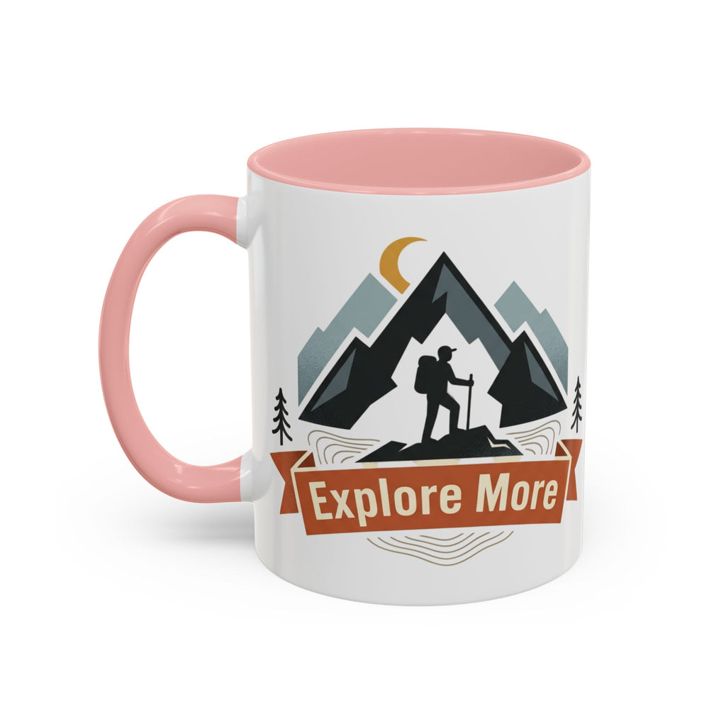Adventure Coffee Mug — "Explore More" Mountain Camping Accent Mug (11/15oz)