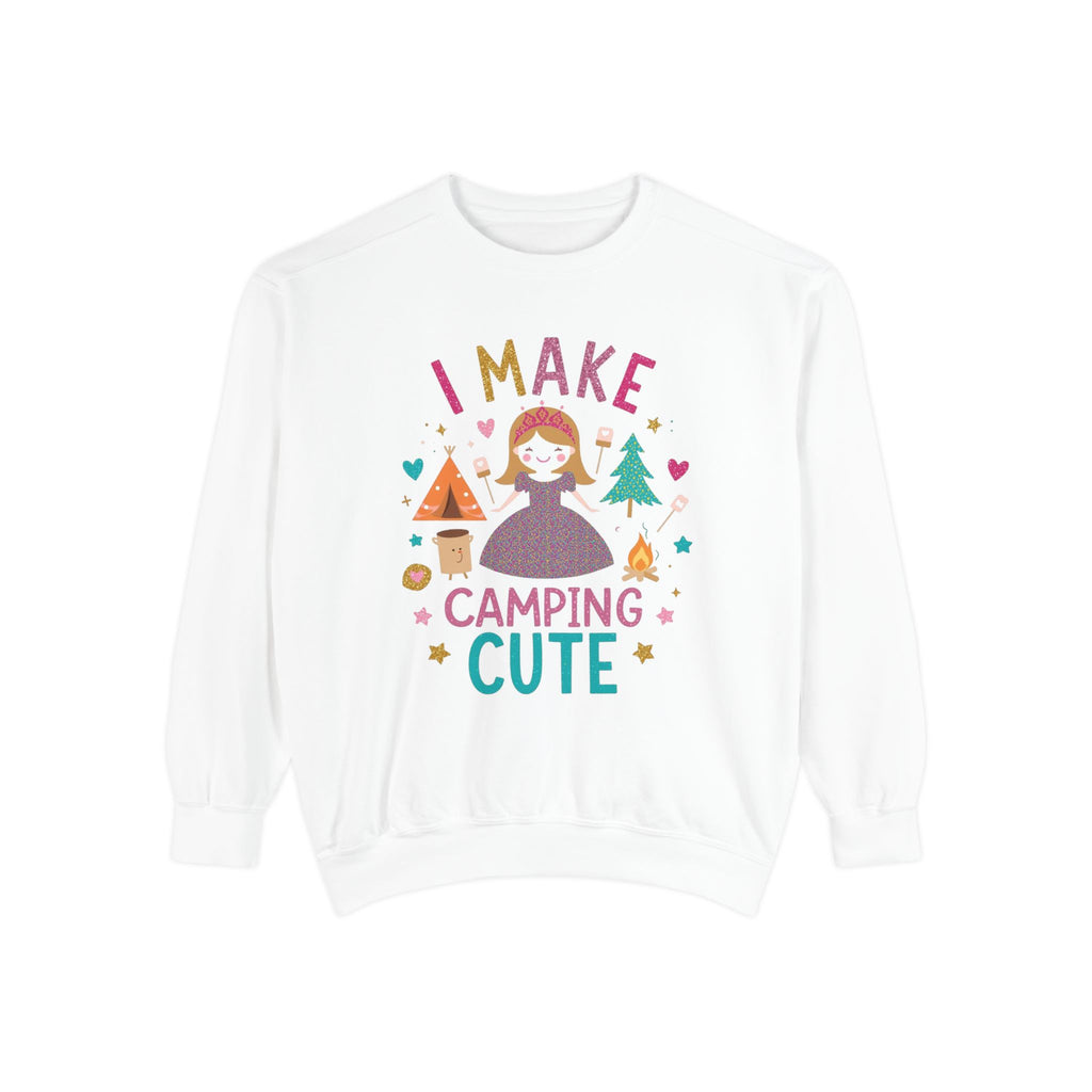 I Make Camping Cute Sweatshirt – "I Make Camping Cute" Graphic Crewneck