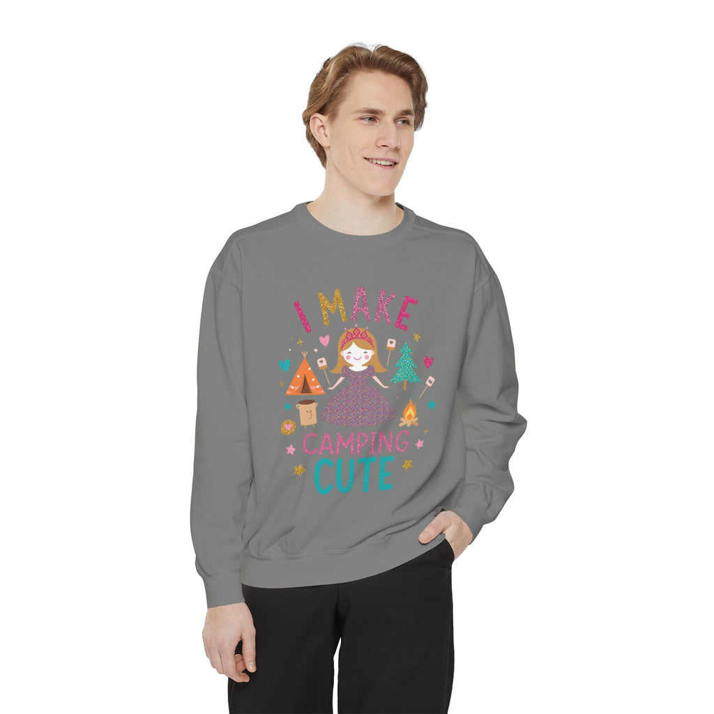 I Make Camping Cute Sweatshirt – "I Make Camping Cute" Graphic Crewneck