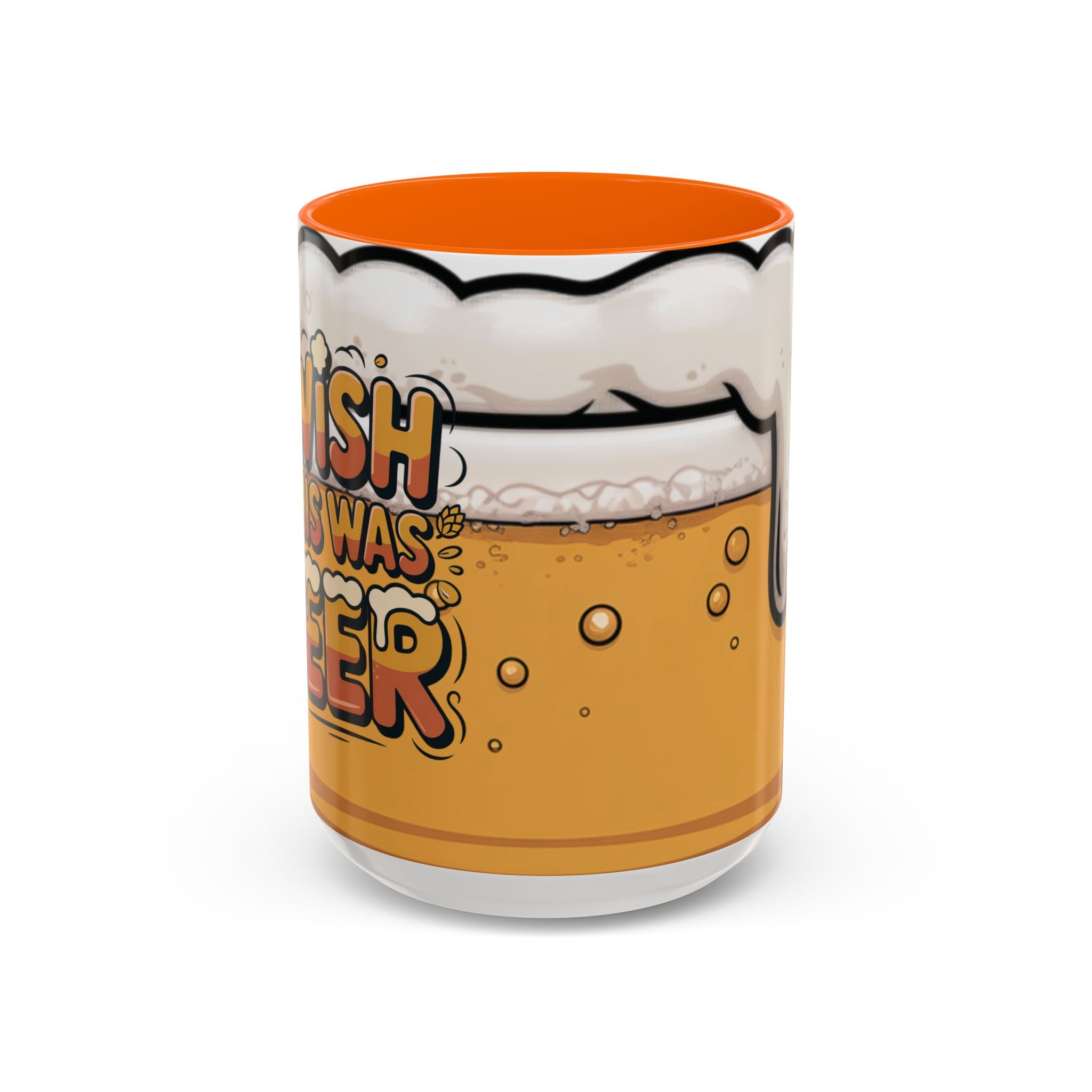 Beer Lover Coffee Mug — 'I WISH THIS WAS BEER' Fun Accent Mug (11/15oz)