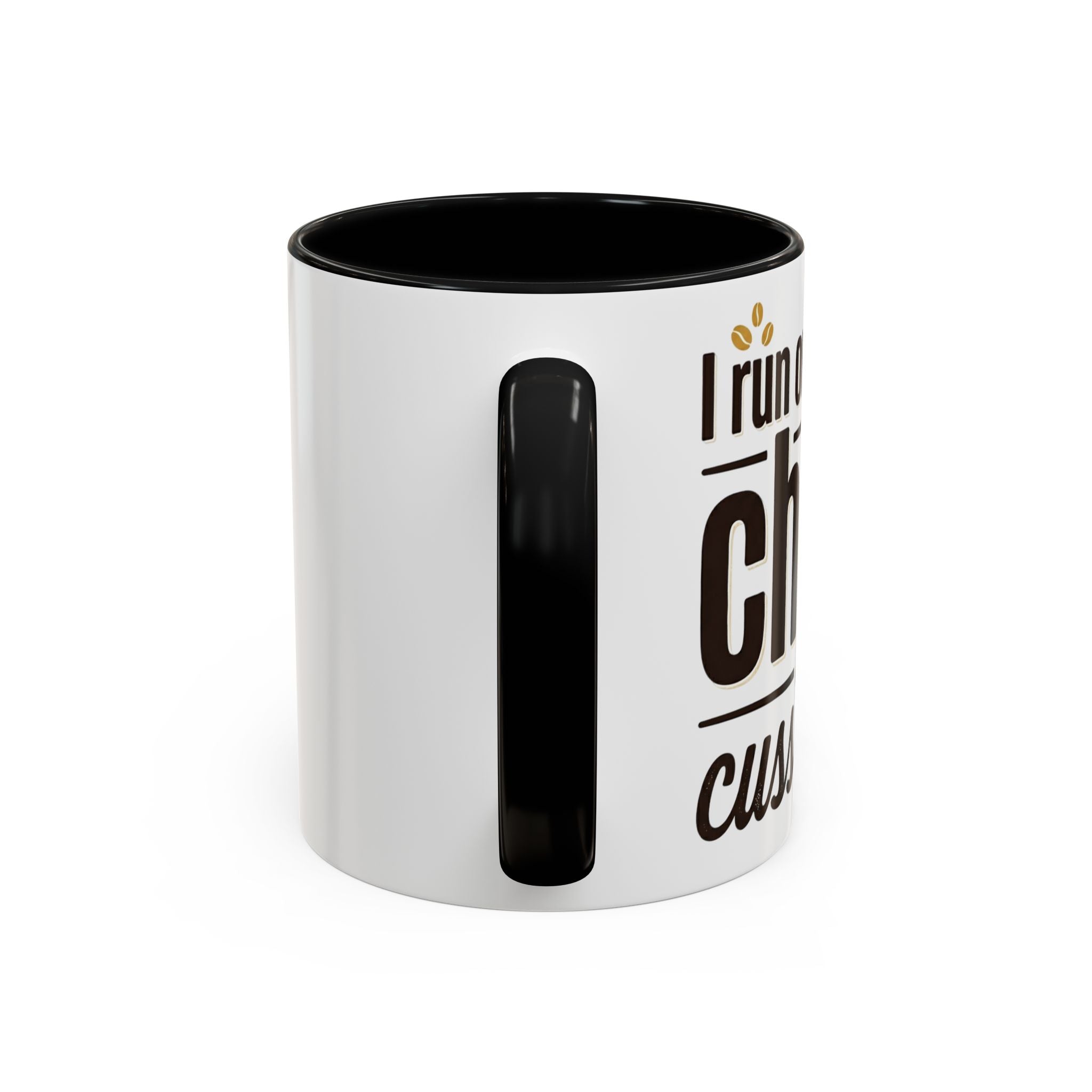 Coffee Mug - "Powered by Caffeine, Chaos & Cuss words" Accent 11/15oz