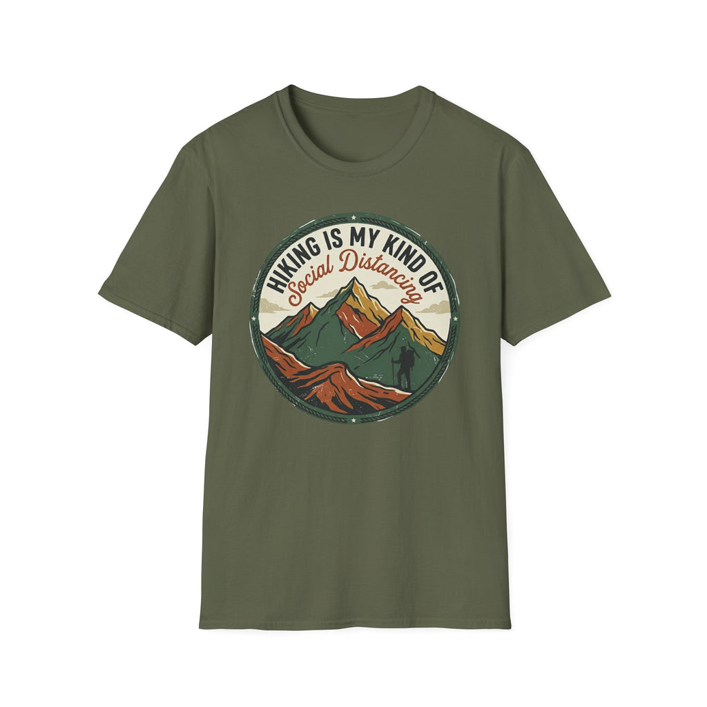 Hiking Is My Kind of Social Distancing T-Shirt — Vintage Mountain Outdoor Tee