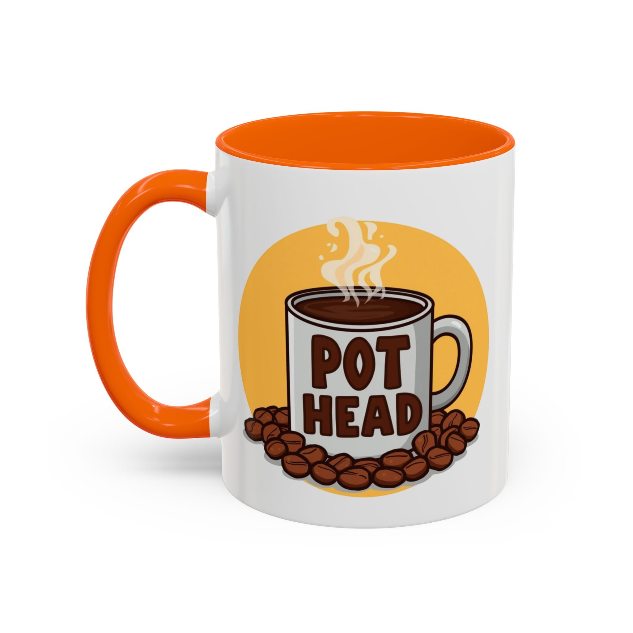 Coffee Mug - Funny coffee "Pot Head" Accent Mug (11/15oz)