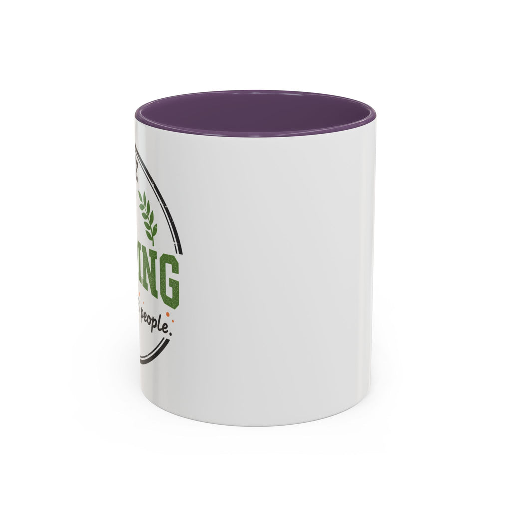 Funny Camping Accent Coffee Mug — I like CAMPING and MAYBE 3 people.