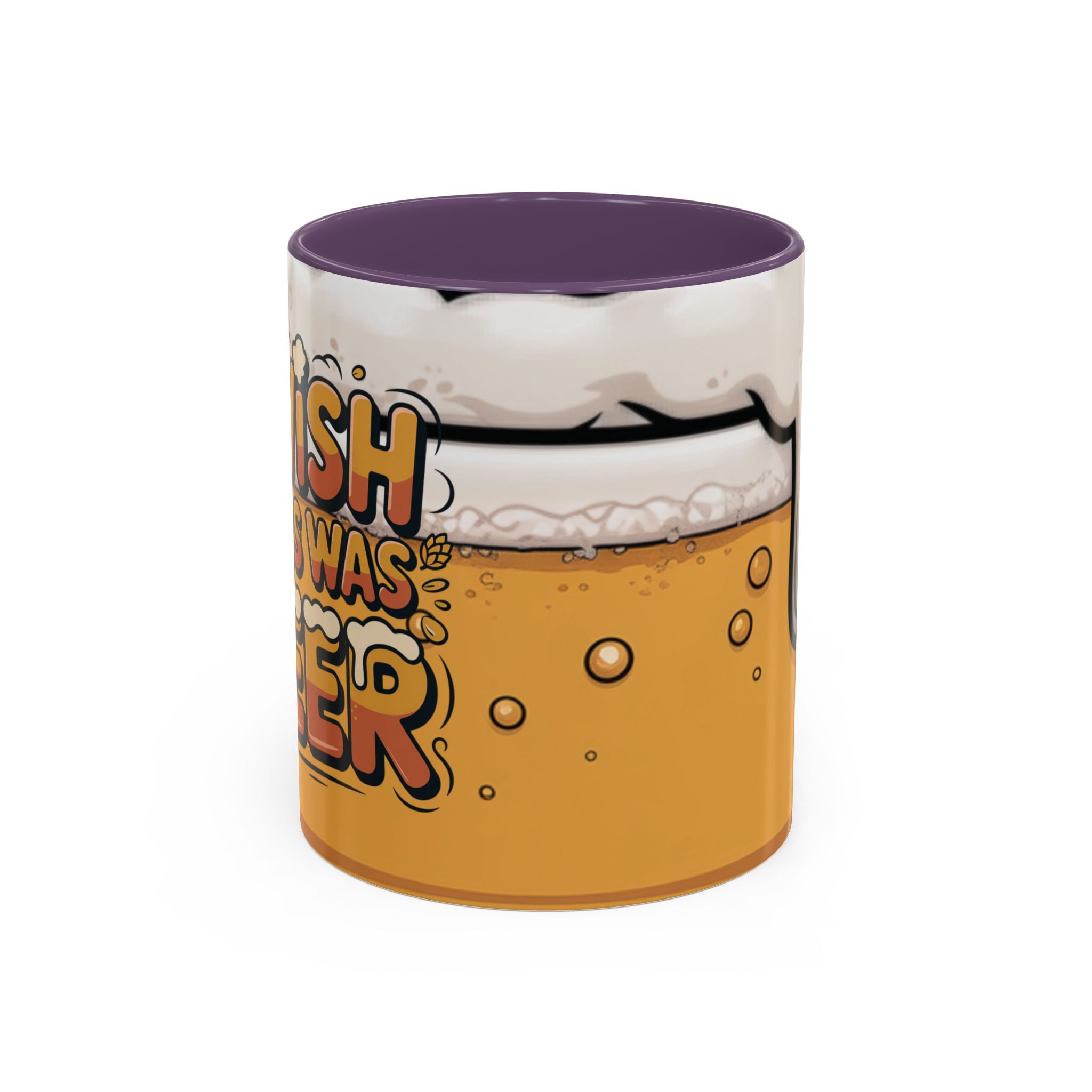 Beer Lover Coffee Mug — 'I WISH THIS WAS BEER' Fun Accent Mug (11/15oz)