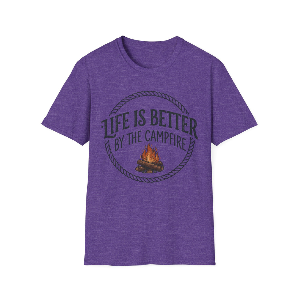 Campfire T-Shirt — "Life Is Better by the Campfire" Outdoor Camping Tee