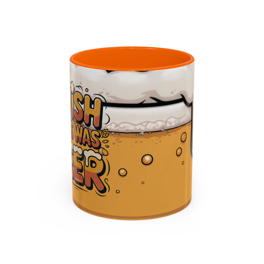 Beer Lover Coffee Mug — 'I WISH THIS WAS BEER' Fun Accent Mug (11/15oz)