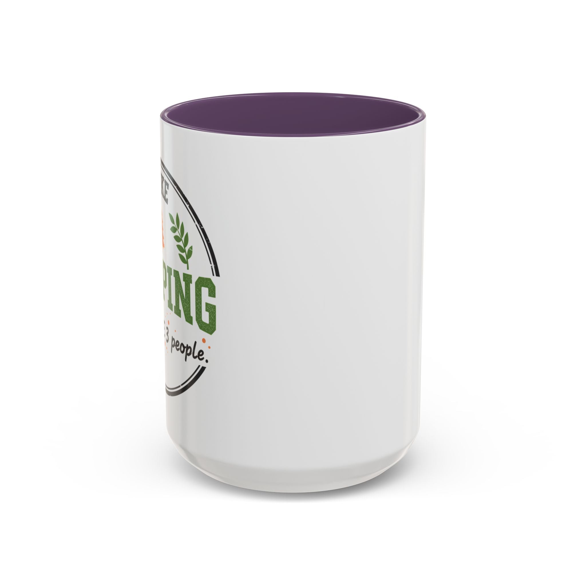 Funny Camping Accent Coffee Mug — I like CAMPING and MAYBE 3 people.