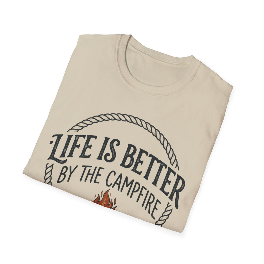 Campfire T-Shirt — "Life Is Better by the Campfire" Outdoor Camping Tee