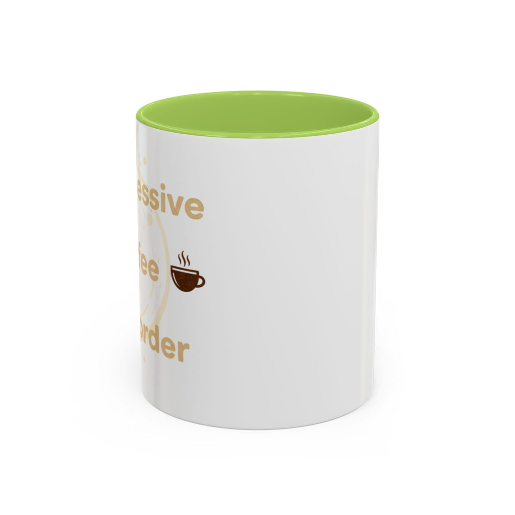 Coffee Mug — "Obsessive Coffee Disorder" Accent Ceramic Mug (11/15oz)