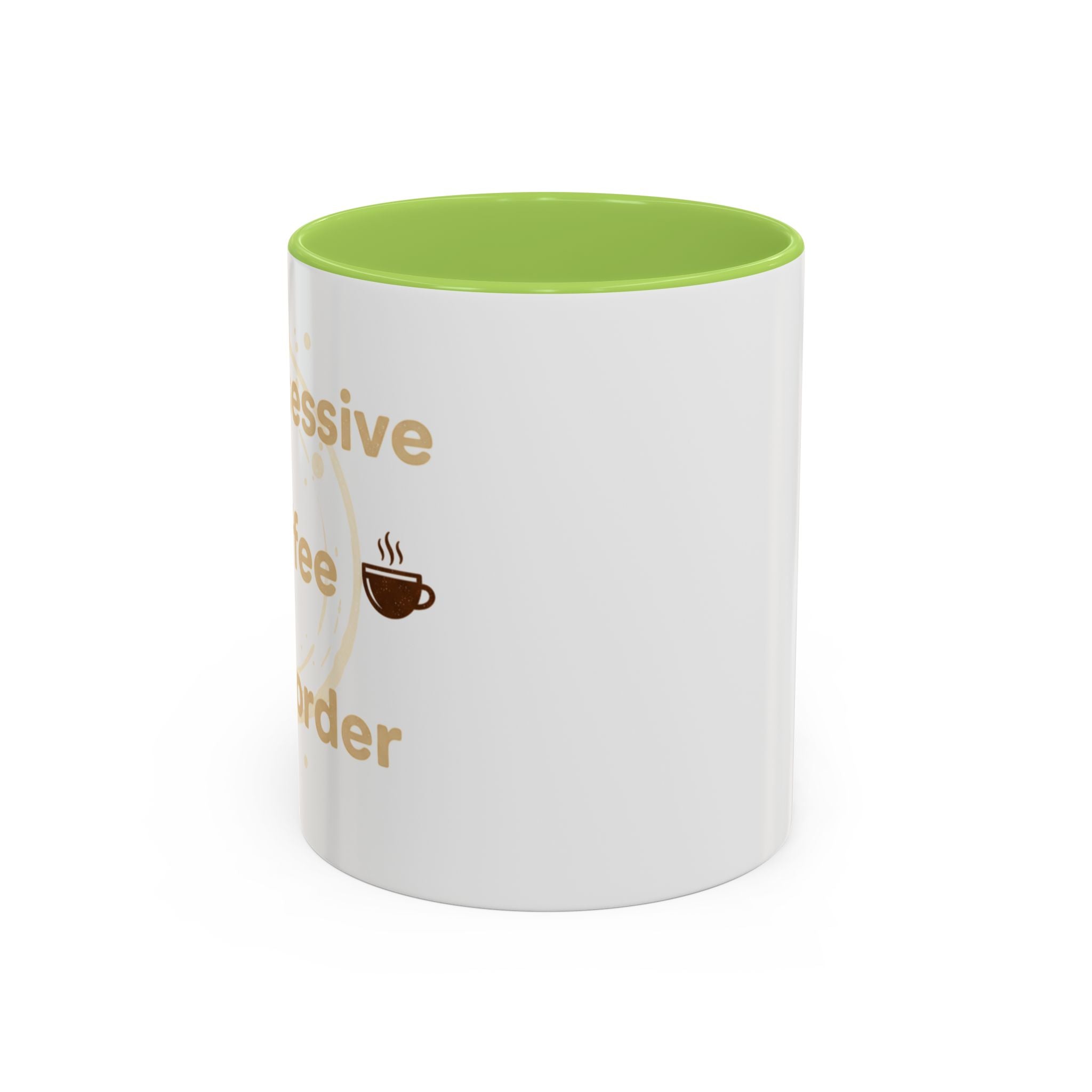 Coffee Mug — "Obsessive Coffee Disorder" Accent Ceramic Mug (11/15oz)