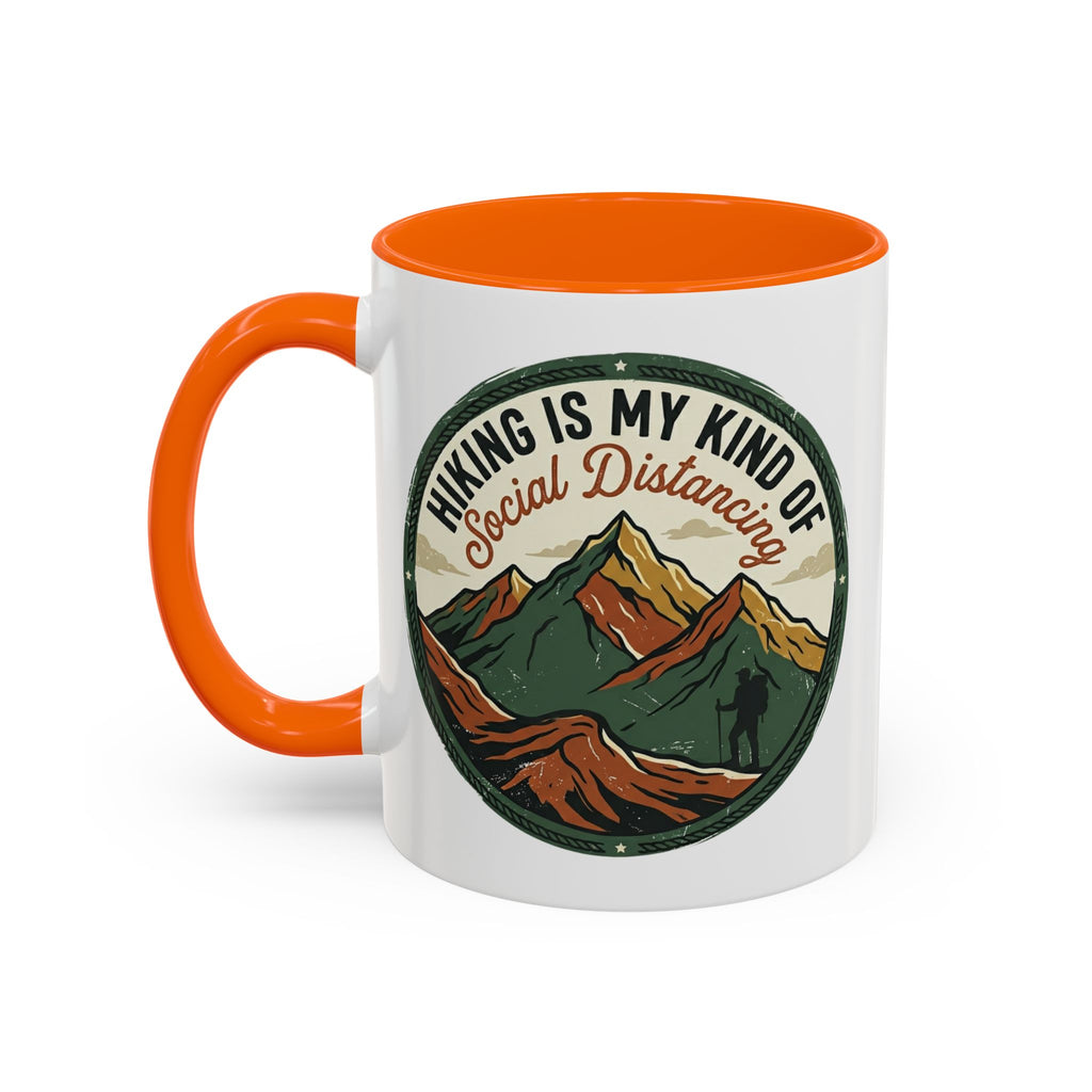Hiking is my kind of social distancing Mug (11, 15oz)