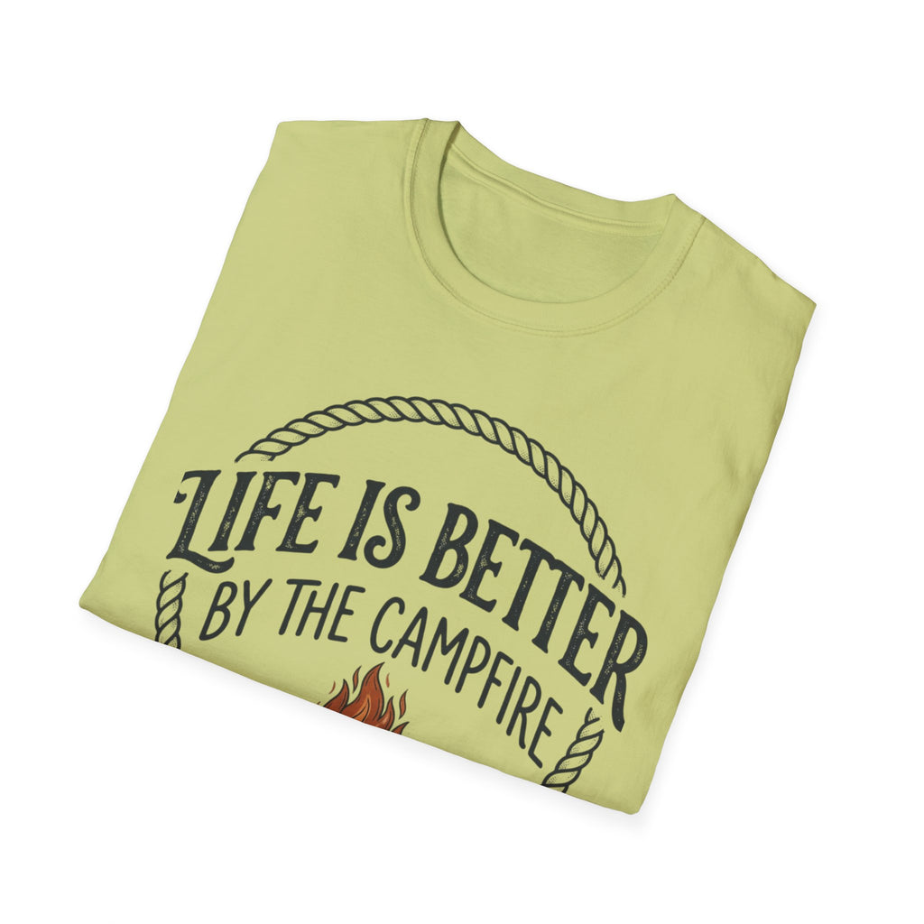 Campfire T-Shirt — "Life Is Better by the Campfire" Outdoor Camping Tee