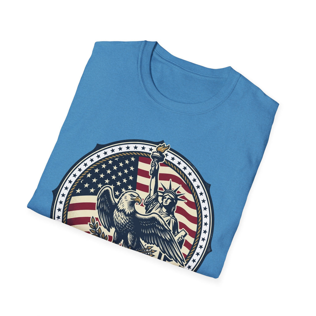 America 250 Years T-Shirt – Statue of Liberty Vintage Flag Graphic
