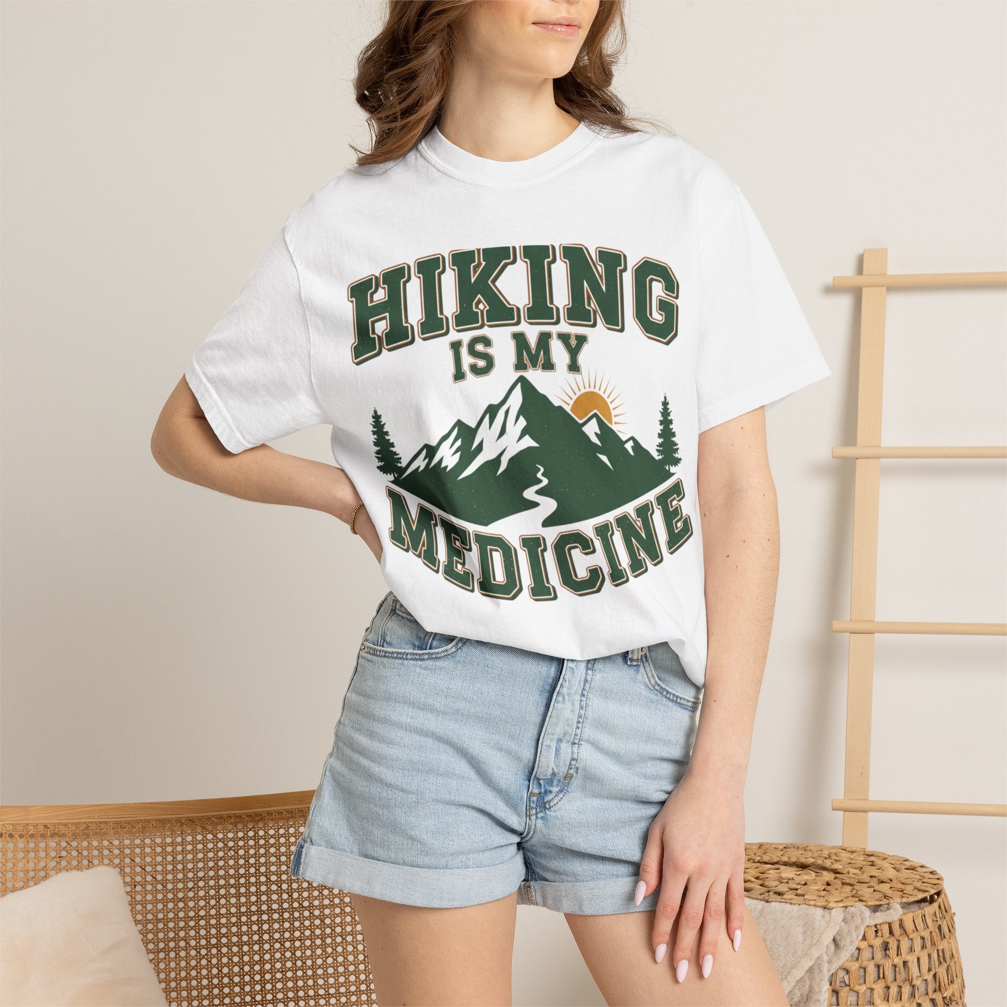 Hiking Is My Medicine- Colored T-Shirt
