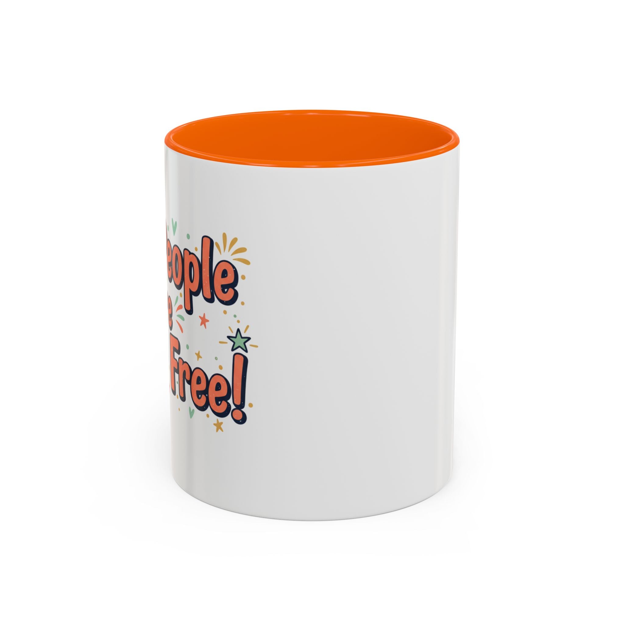 Funny People-Phobic Accent Coffee Mug — "People Make Me Tired" Retro Design (11/15 oz)