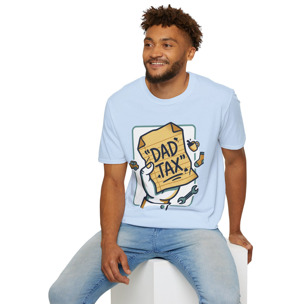 Dad Tax T-Shirt — Funny Fathers Day Tee with ‘Dad Tax’ Receipt Design