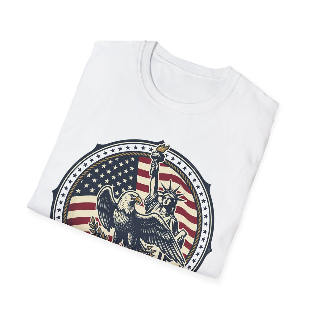 America 250 Years T-Shirt – Statue of Liberty Vintage Flag Graphic