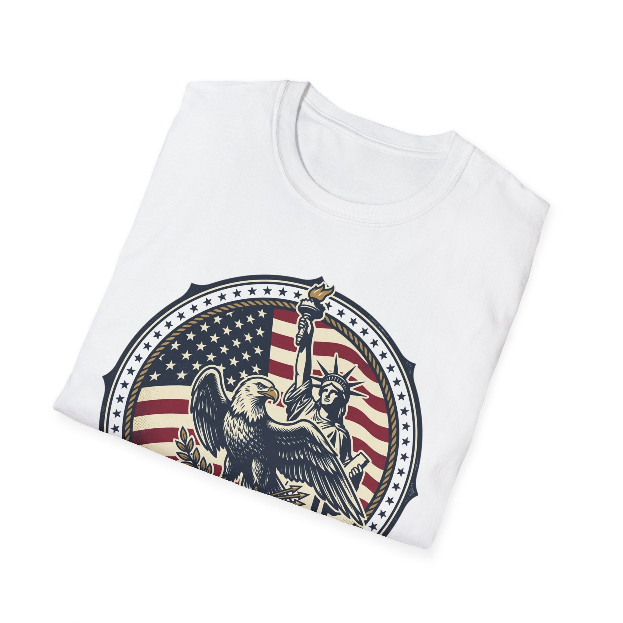 America 250 Years T-Shirt – Statue of Liberty Vintage Flag Graphic
