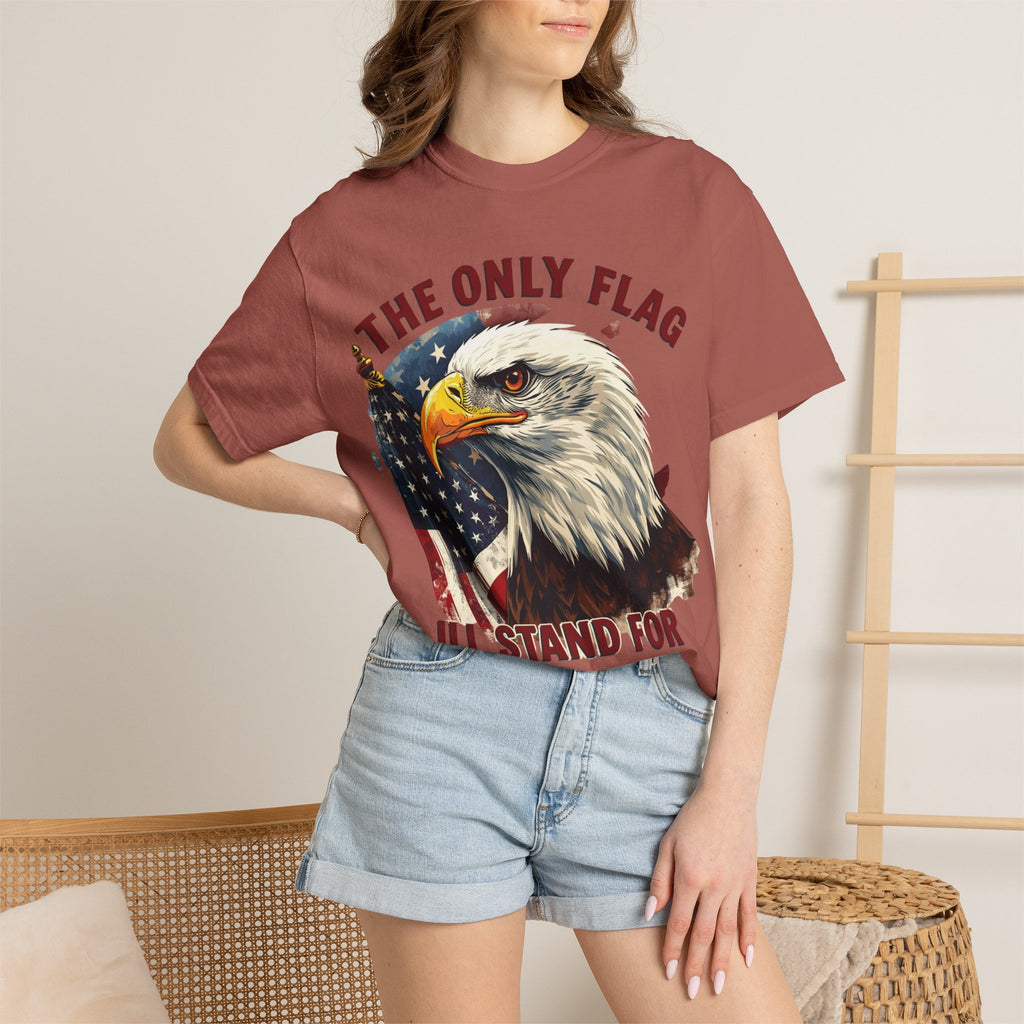 Patriotic Eagle T-Shirt — "The Only Flag I'll Stand For"