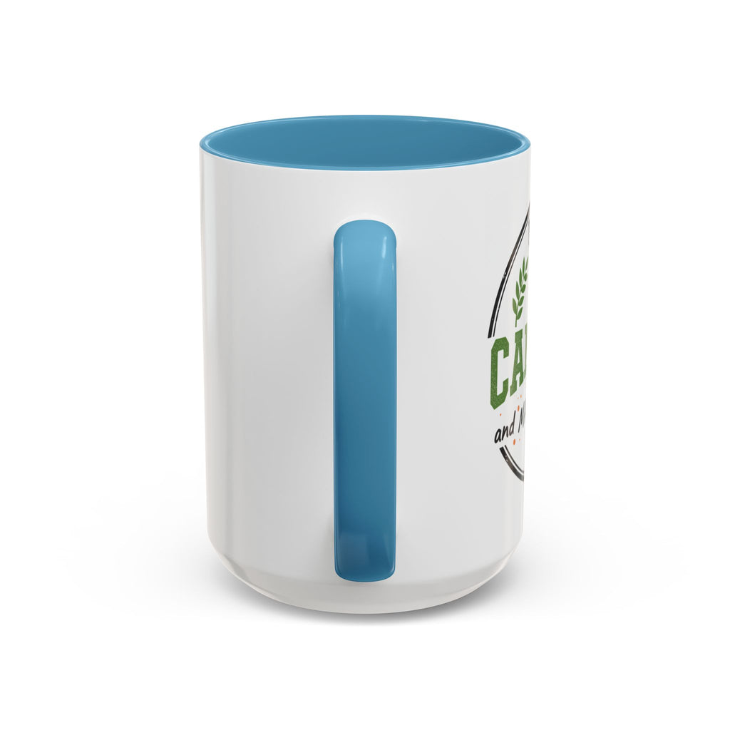 Funny Camping Accent Coffee Mug — I like CAMPING and MAYBE 3 people.
