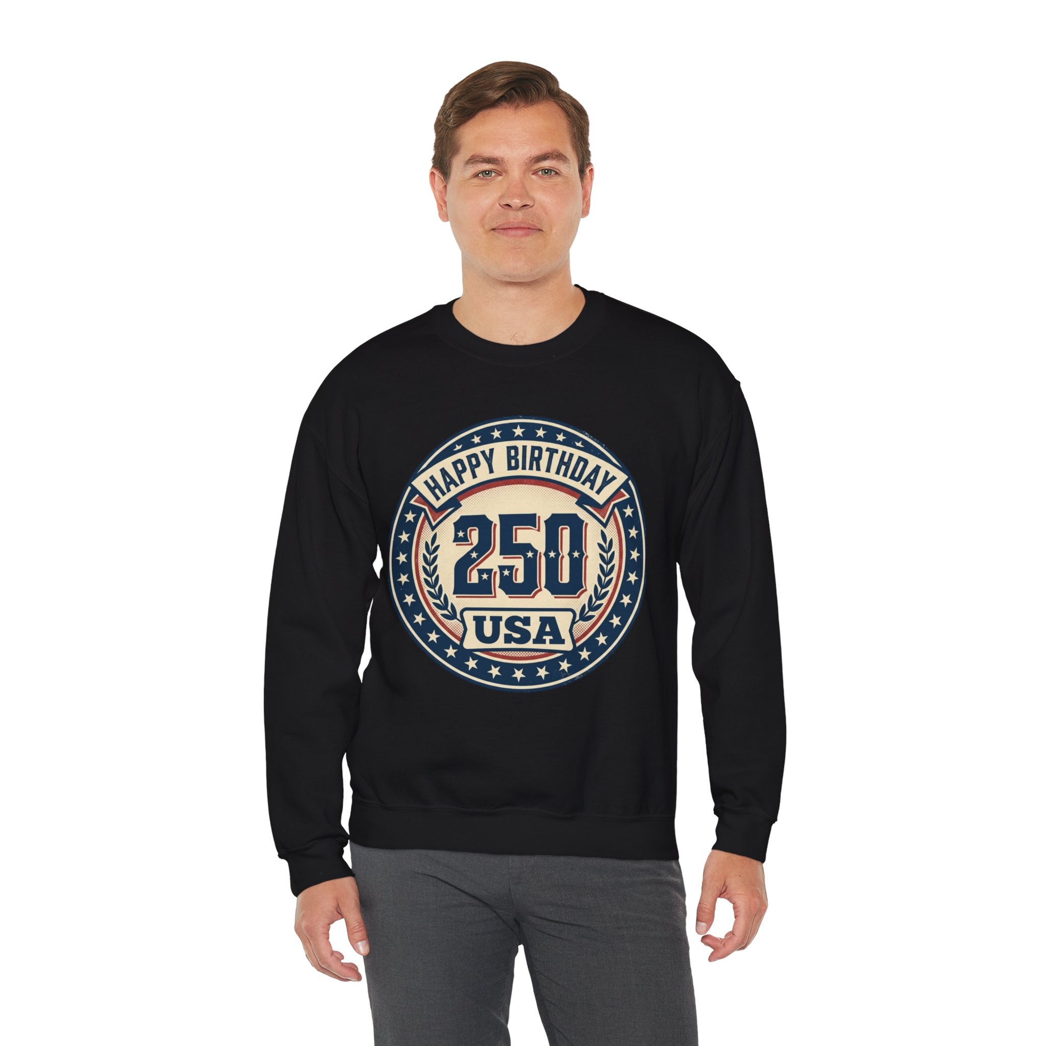 250th USA Birthday Crewneck Sweatshirt – Vintage Independence Celebration