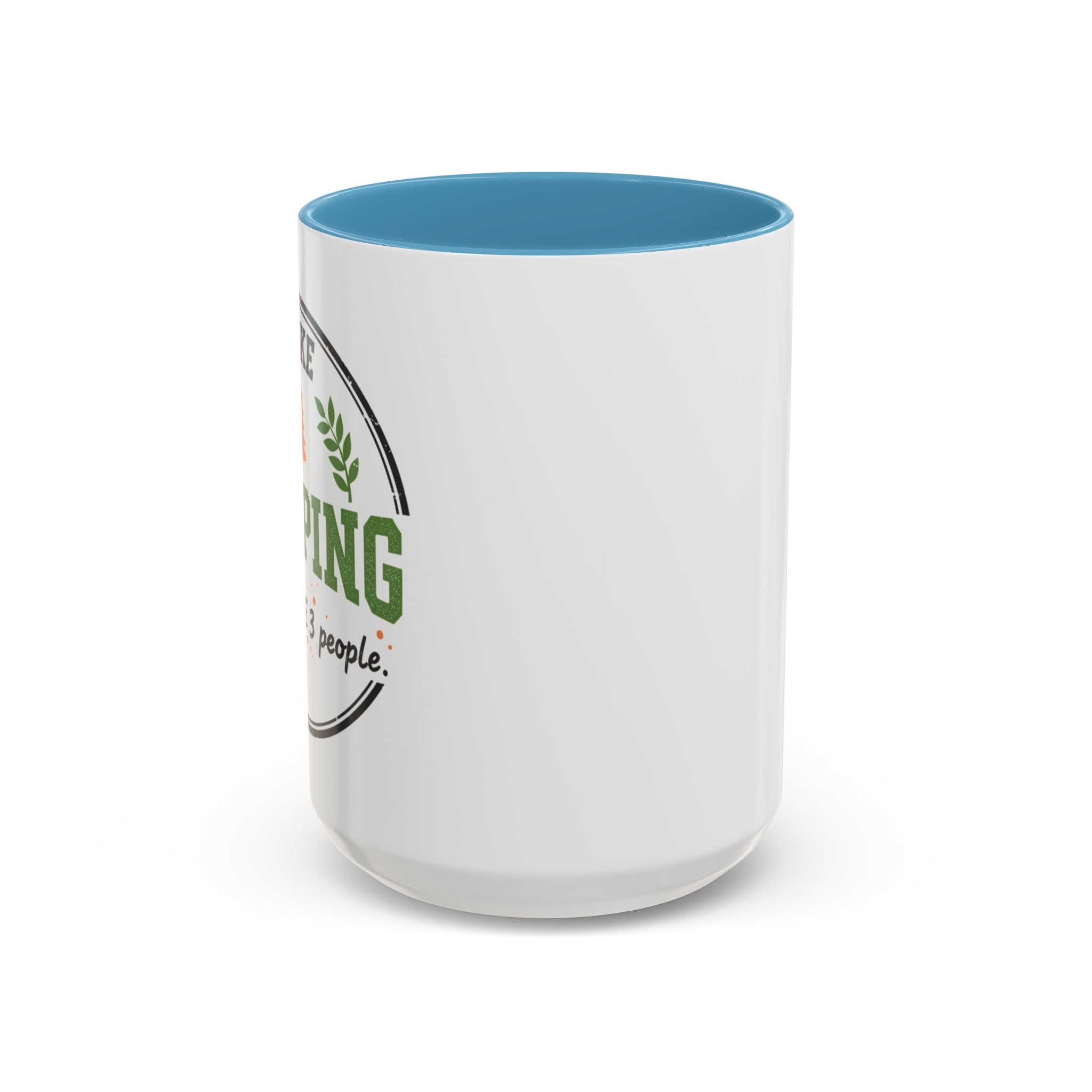 Funny Camping Accent Coffee Mug — I like CAMPING and MAYBE 3 people.