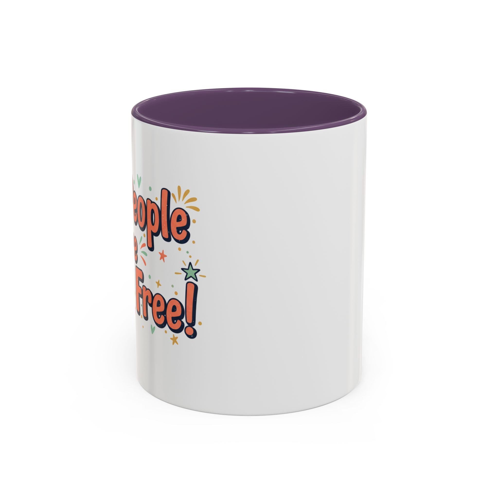 Funny People-Phobic Accent Coffee Mug — "People Make Me Tired" Retro Design (11/15 oz)