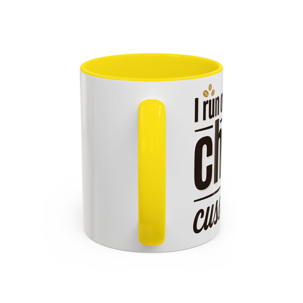 Coffee Mug - "Powered by Caffeine, Chaos & Cuss words" Accent 11/15oz