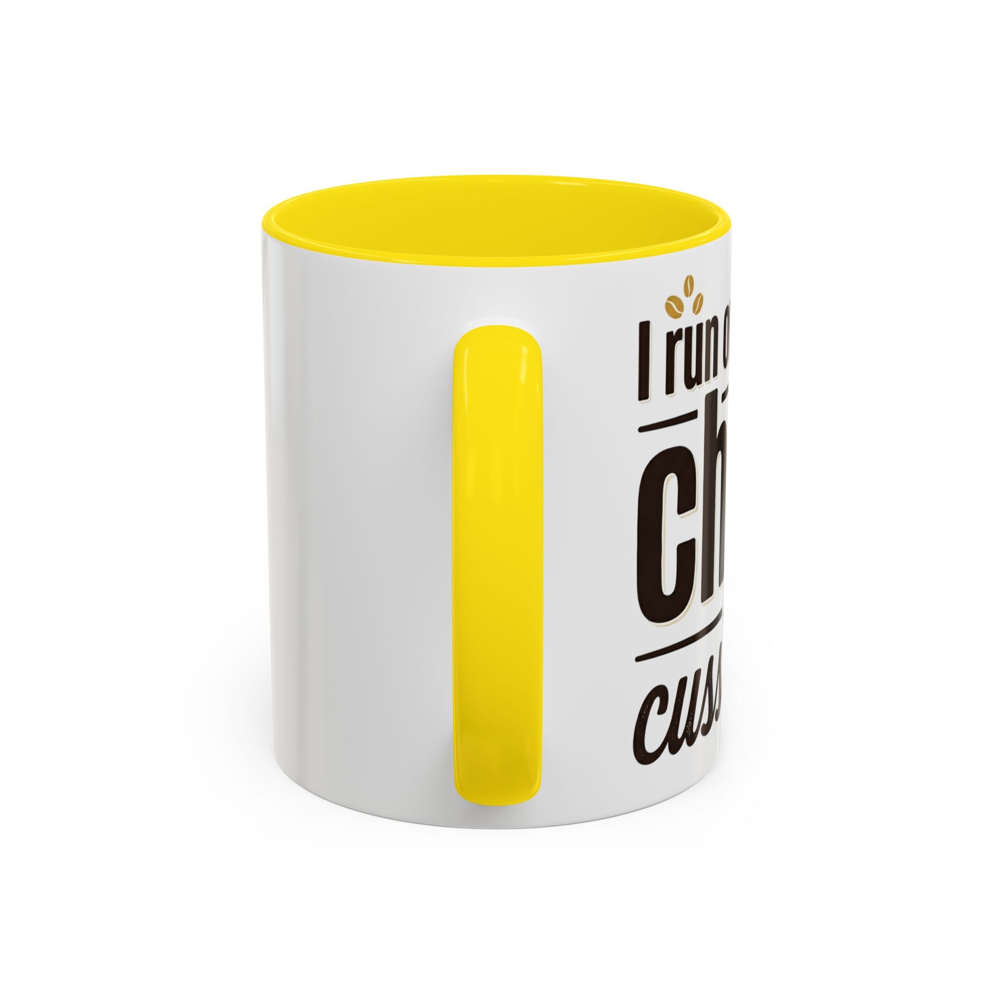 Coffee Mug - "Powered by Caffeine, Chaos & Cuss words" Accent 11/15oz