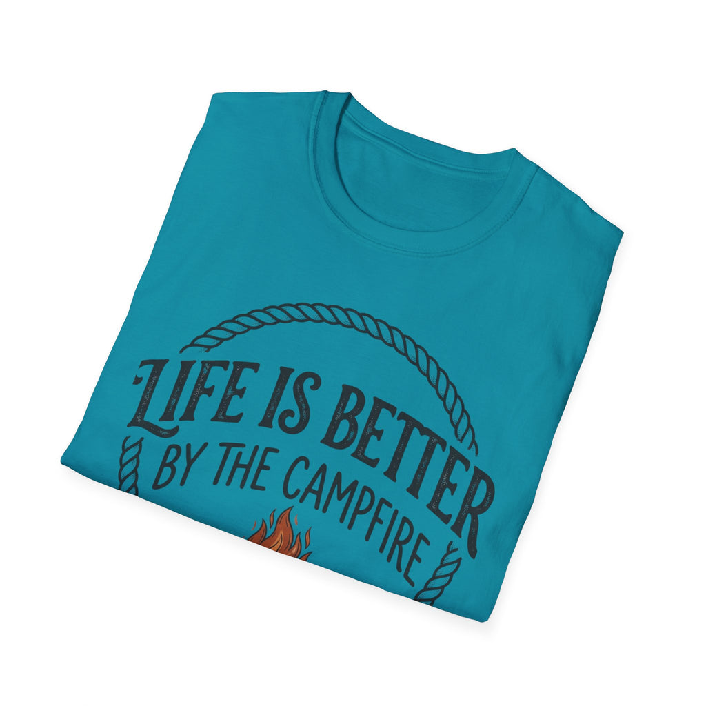 Campfire T-Shirt — "Life Is Better by the Campfire" Outdoor Camping Tee