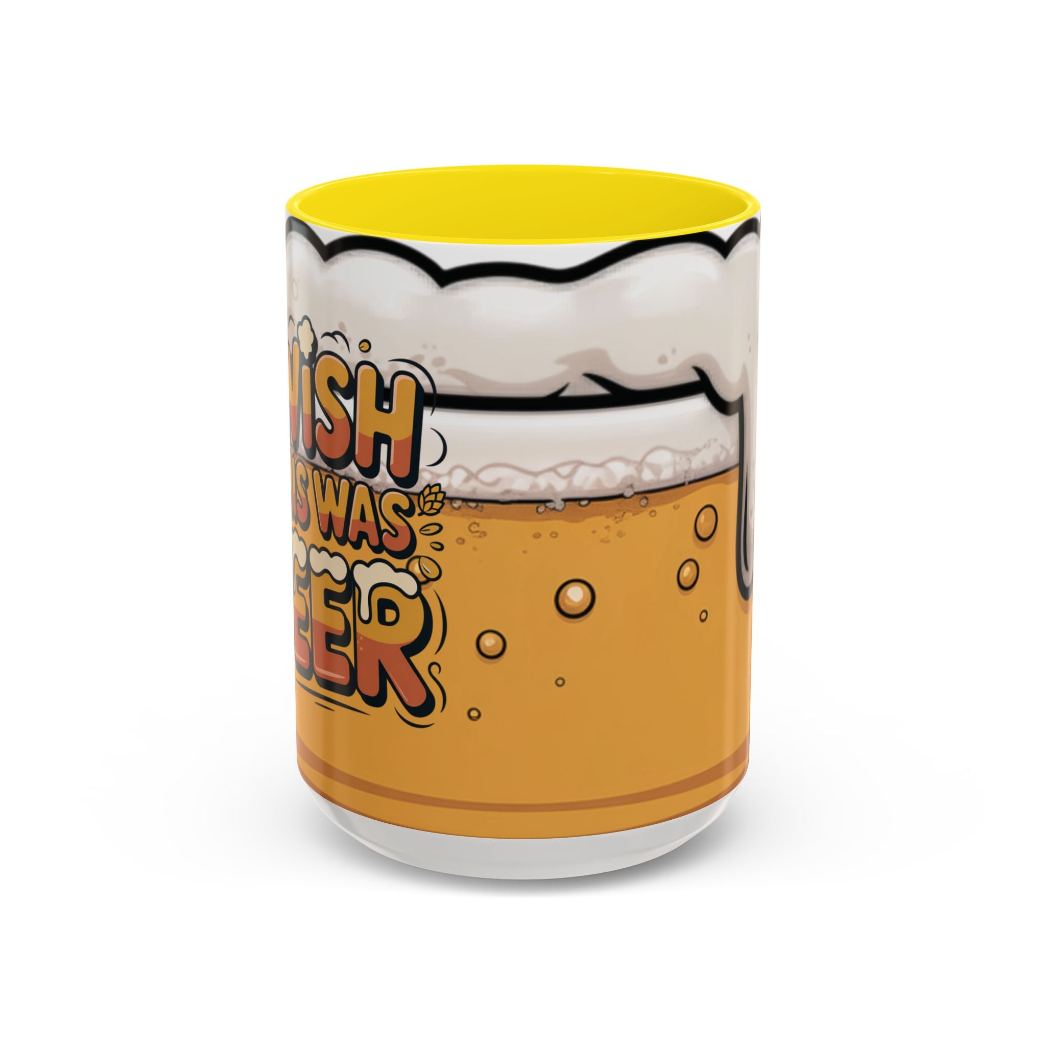 Beer Lover Coffee Mug — 'I WISH THIS WAS BEER' Fun Accent Mug (11/15oz)