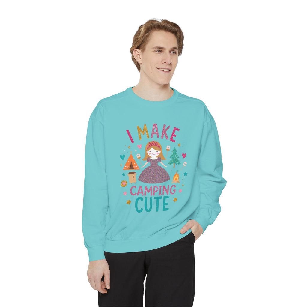 I Make Camping Cute Sweatshirt – "I Make Camping Cute" Graphic Crewneck