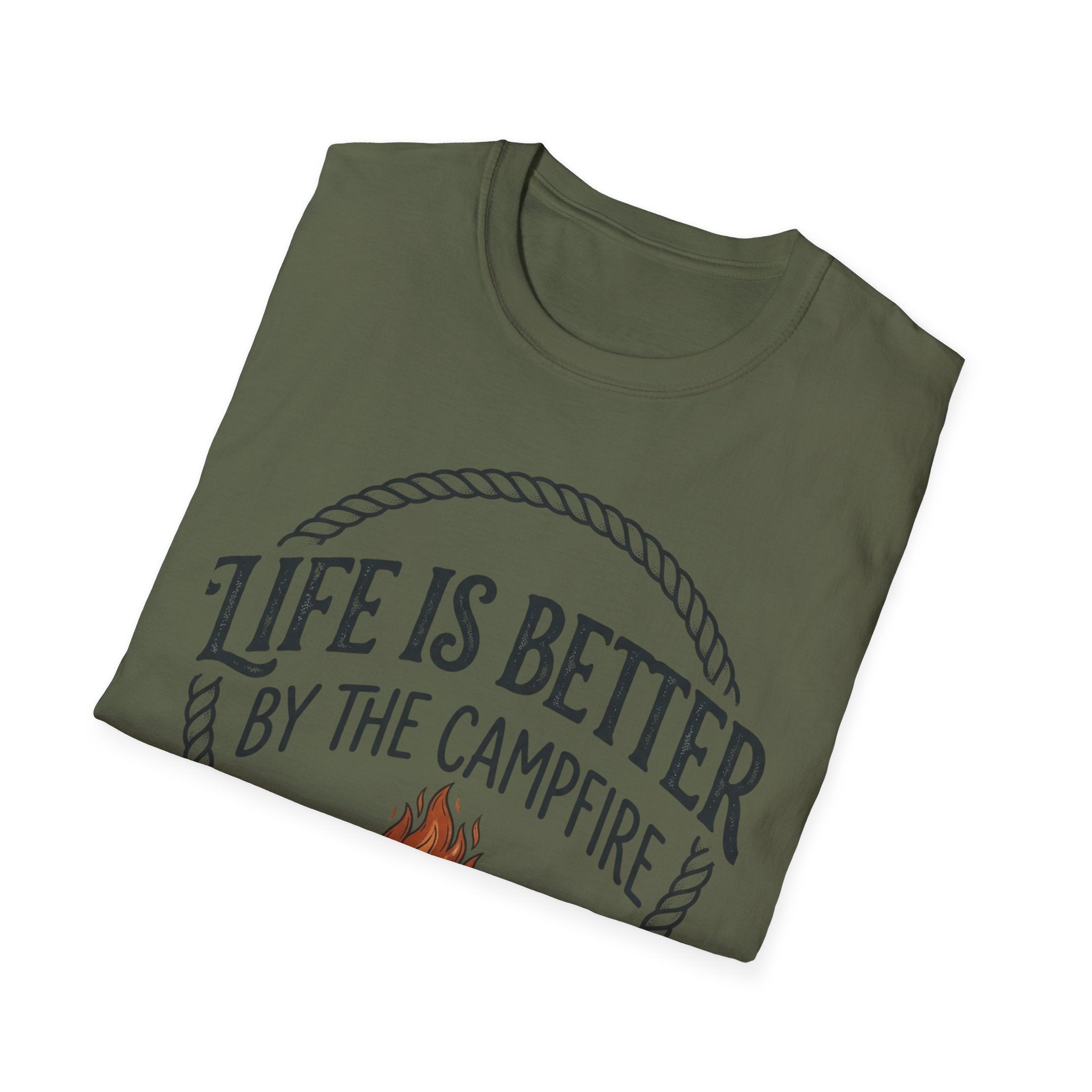 Campfire T-Shirt — "Life Is Better by the Campfire" Outdoor Camping Tee