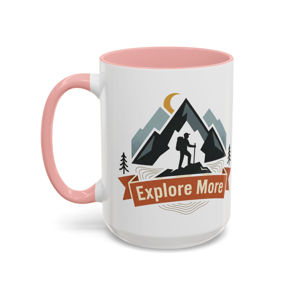Adventure Coffee Mug — "Explore More" Mountain Camping Accent Mug (11/15oz)
