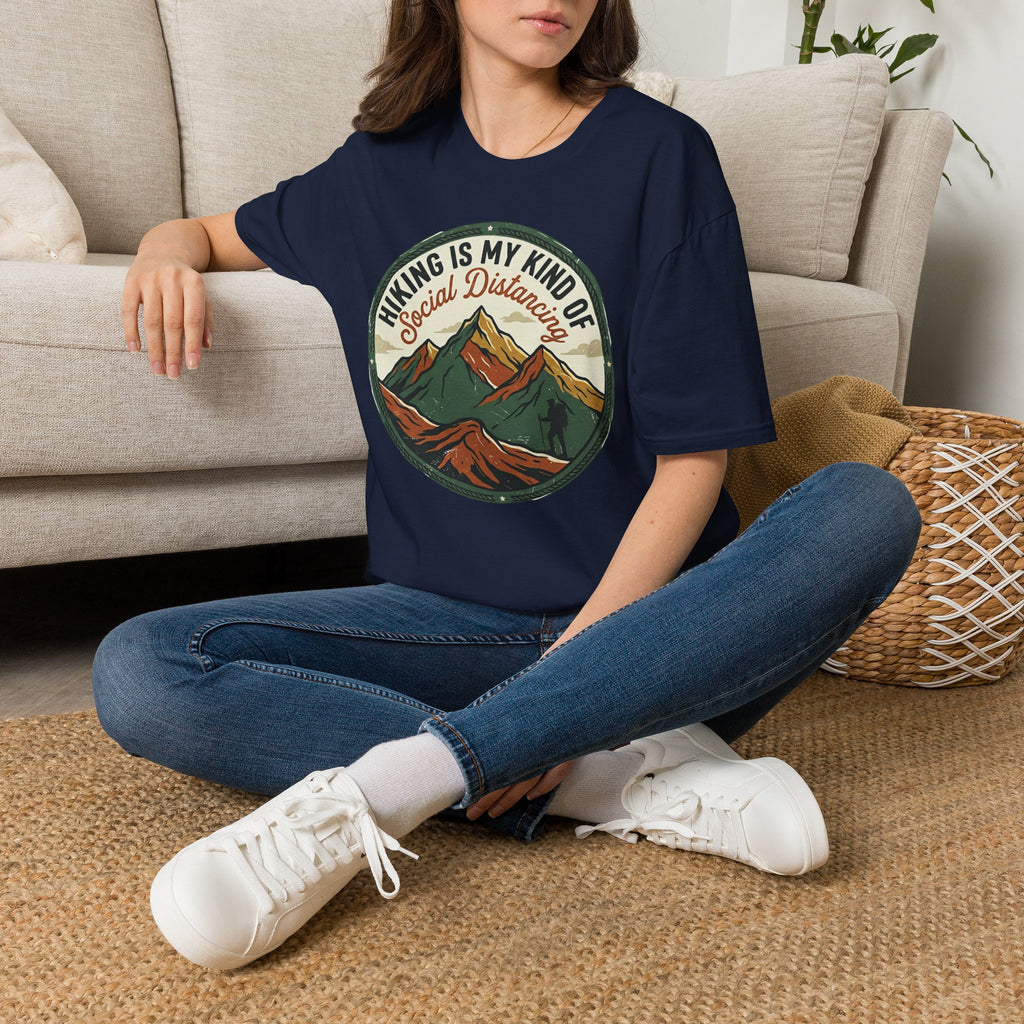 Hiking Is My Kind of Social Distancing T-Shirt — Vintage Mountain Outdoor Tee
