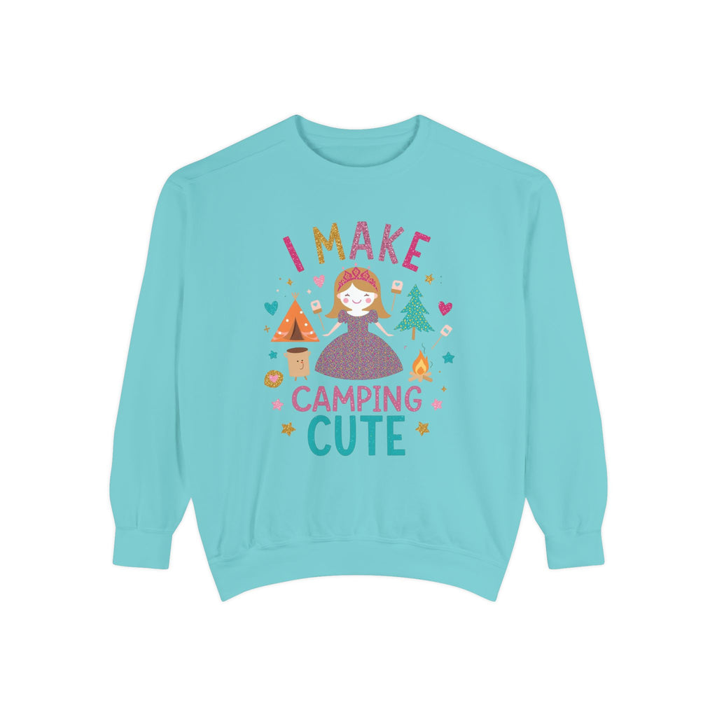 I Make Camping Cute Sweatshirt – "I Make Camping Cute" Graphic Crewneck