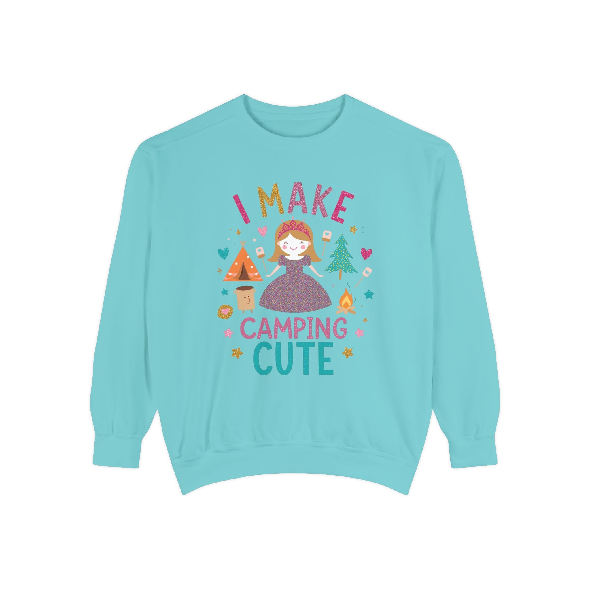 I Make Camping Cute Sweatshirt – "I Make Camping Cute" Graphic Crewneck