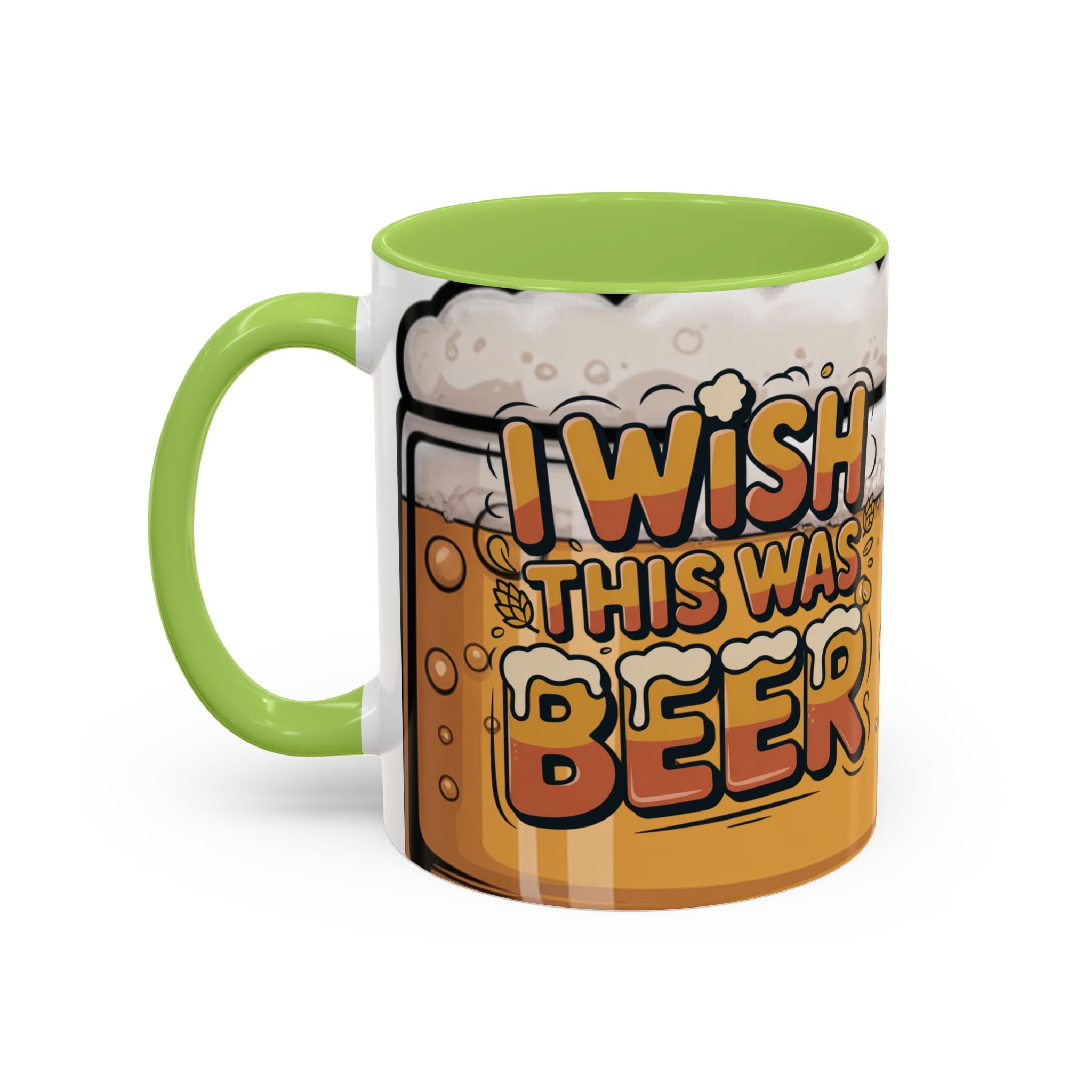 Beer Lover Coffee Mug — 'I WISH THIS WAS BEER' Fun Accent Mug (11/15oz)