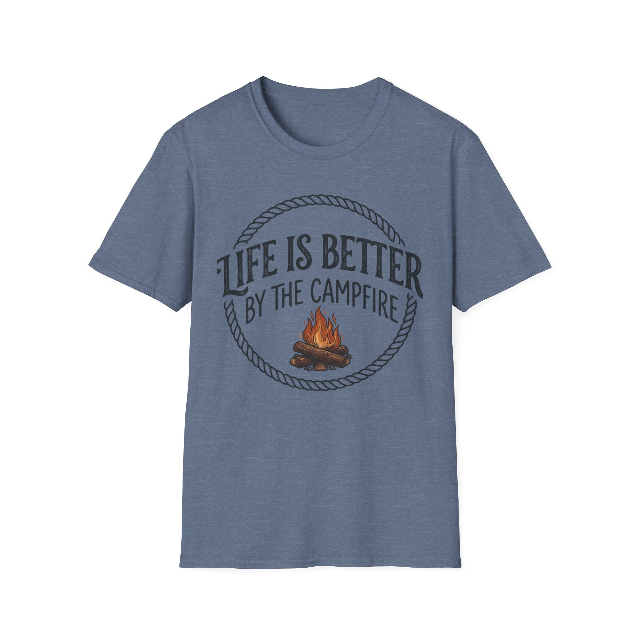 Campfire T-Shirt — "Life Is Better by the Campfire" Outdoor Camping Tee