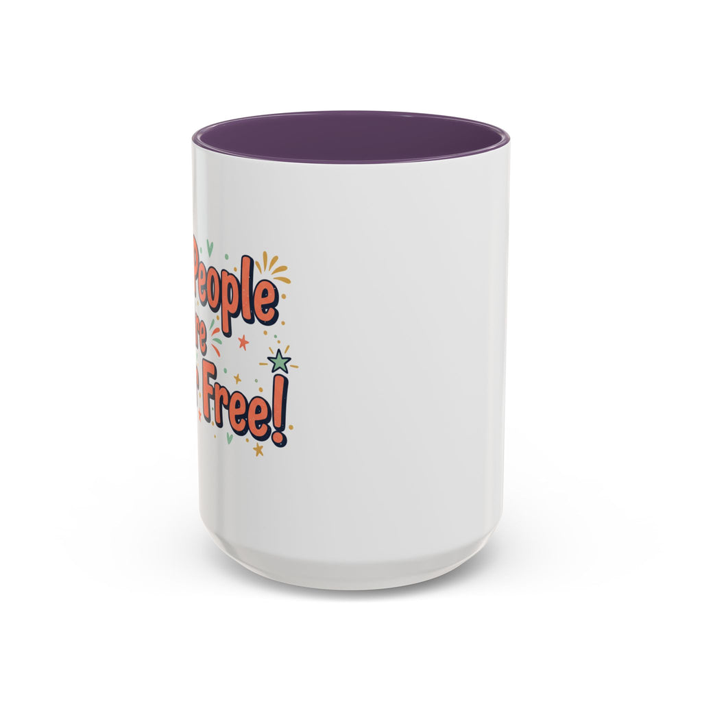 Funny People-Phobic Accent Coffee Mug — "People Make Me Tired" Retro Design (11/15 oz)