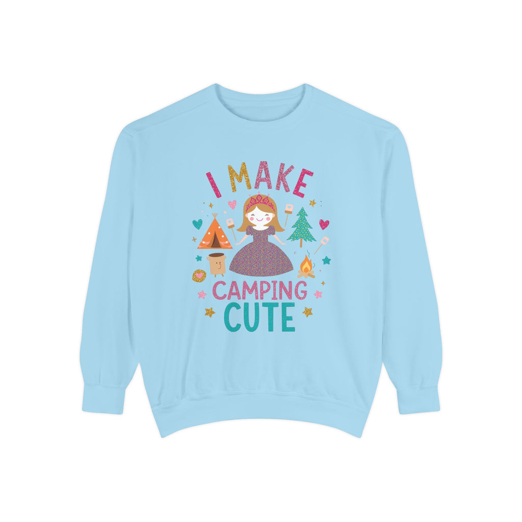 I Make Camping Cute Sweatshirt – "I Make Camping Cute" Graphic Crewneck
