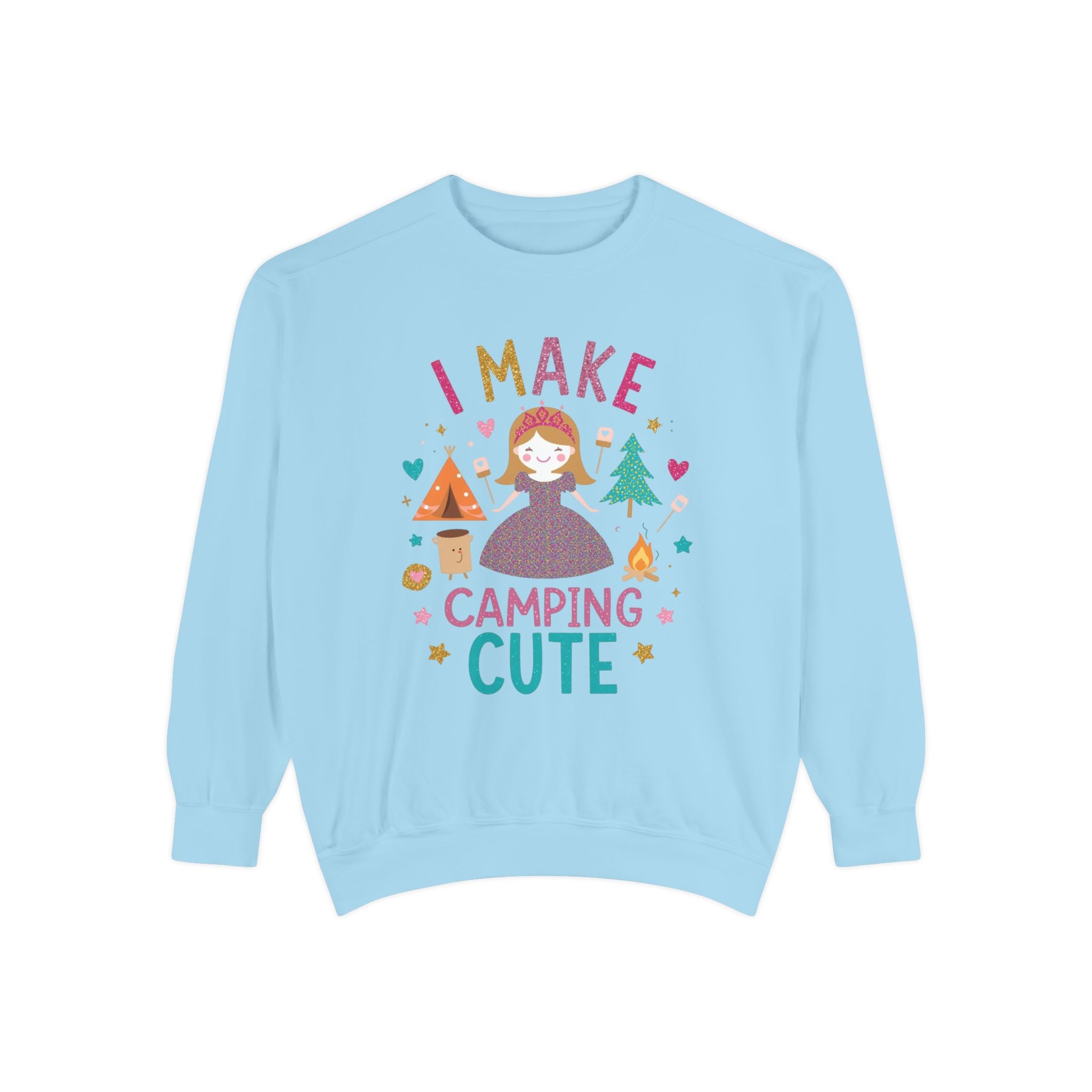I Make Camping Cute Sweatshirt – "I Make Camping Cute" Graphic Crewneck
