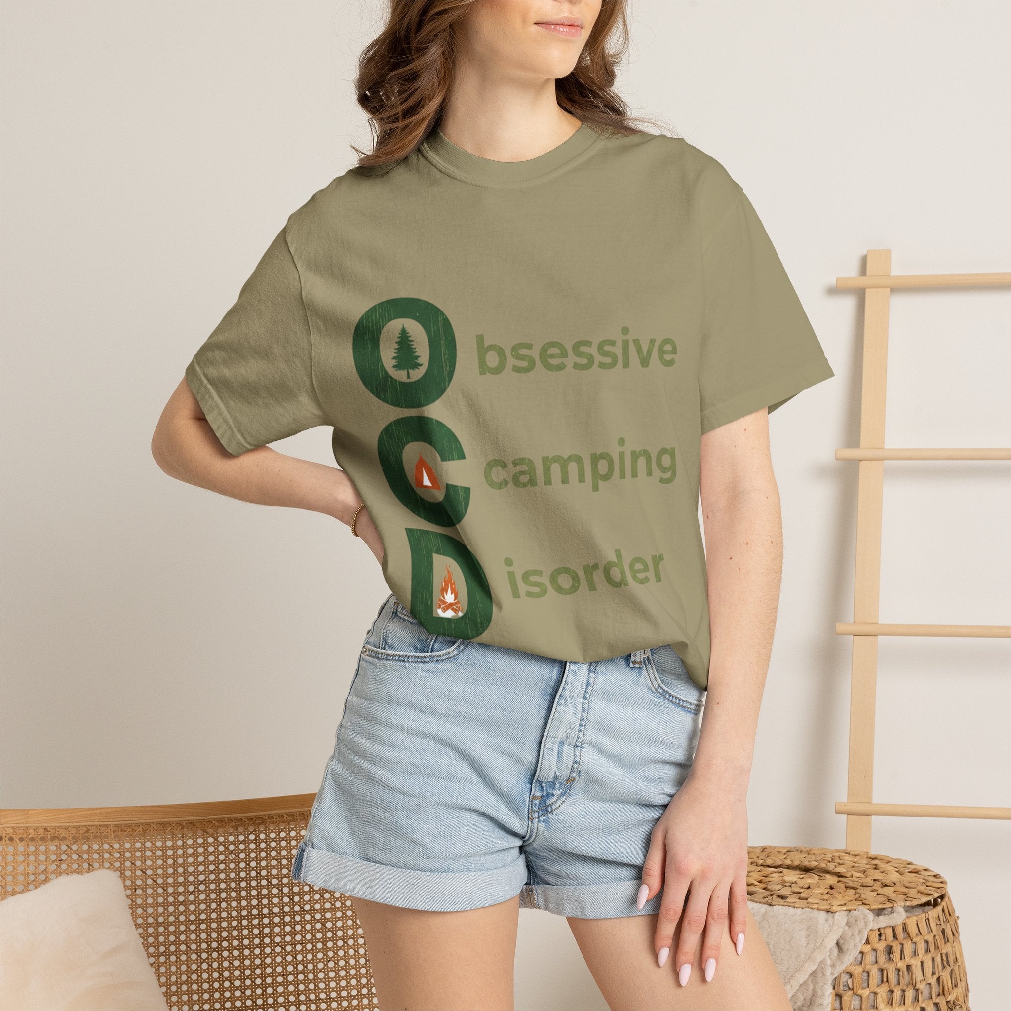 Camping T-Shirt — "Obsessive Camping Disorder" Graphic Tee (Outdoor Camper Gift)