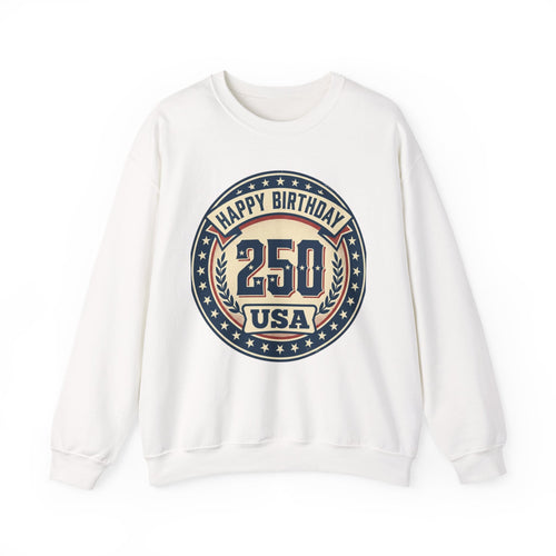 250th USA Birthday Crewneck Sweatshirt – Vintage Independence Celebration