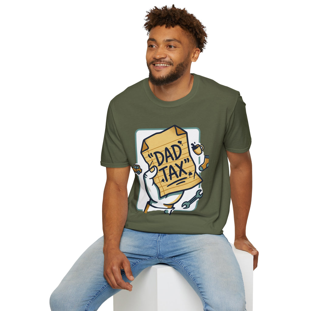 Dad Tax T-Shirt — Funny Fathers Day Tee with ‘Dad Tax’ Receipt Design