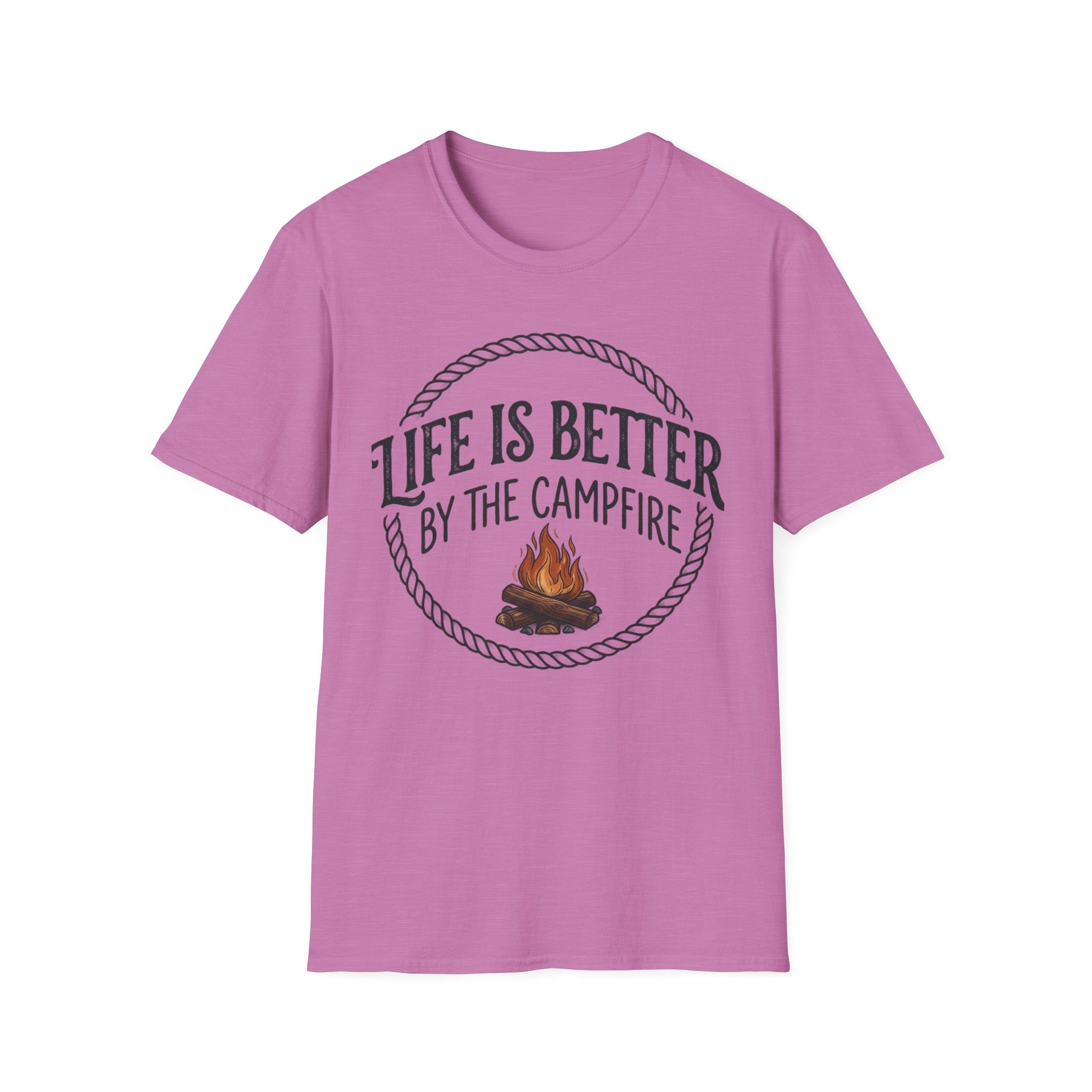 Campfire T-Shirt — "Life Is Better by the Campfire" Outdoor Camping Tee