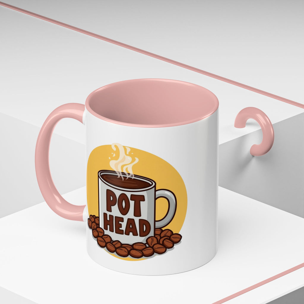 Coffee Mug - Funny coffee "Pot Head" Accent Mug (11/15oz)