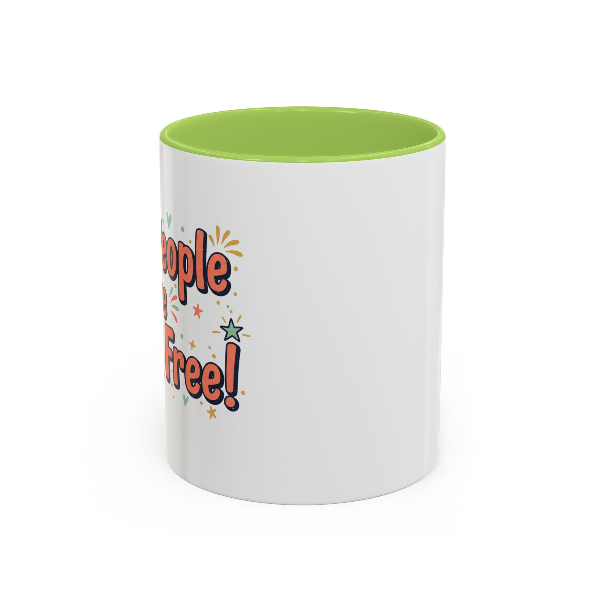 Funny People-Phobic Accent Coffee Mug — "People Make Me Tired" Retro Design (11/15 oz)